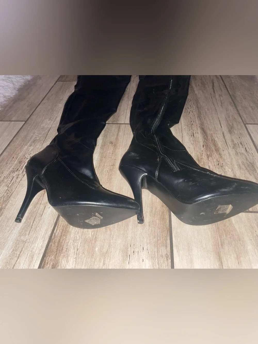 Pleaser USA footwear, Seduce-3000 model knee-high boots, Size 9